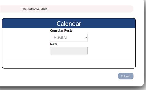 Getting 'No Slots Available' error when scheduling appointment..